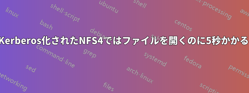 Kerberos化されたNFS4ではファイルを開くのに5秒かかる