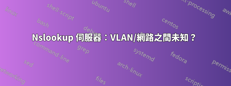 Nslookup 伺服器：VLAN/網路之間未知？