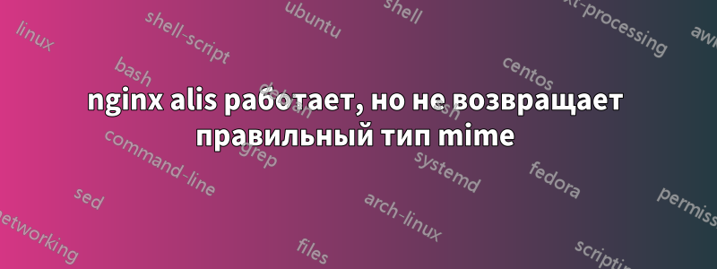 nginx alis работает, но не возвращает правильный тип mime