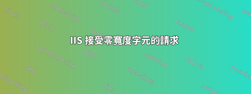 IIS 接受零寬度字元的請求