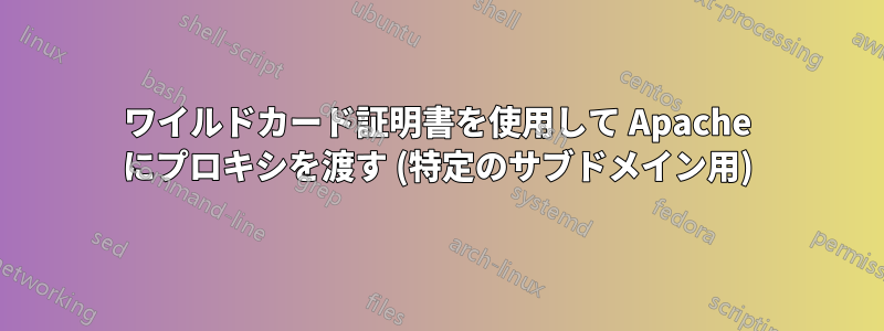 ワイルドカード証明書を使用して Apache にプロキシを渡す (特定のサブドメイン用)