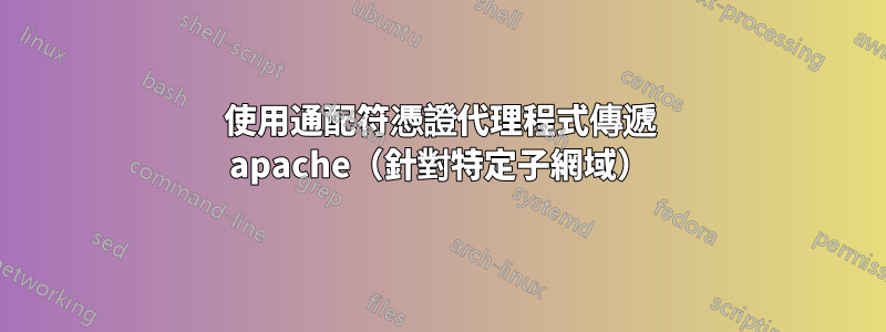 使用通配符憑證代理程式傳遞 apache（針對特定子網域）