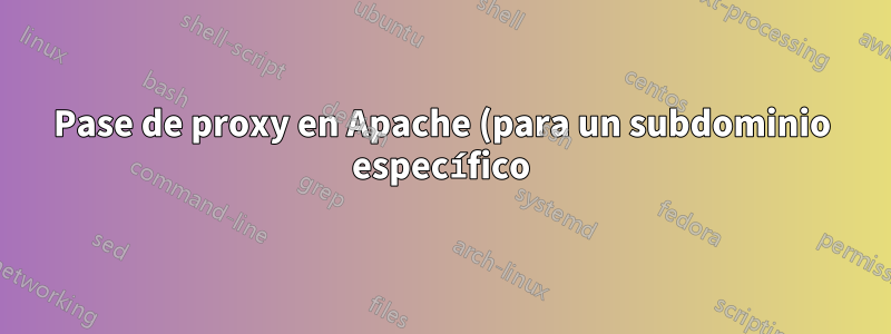 Pase de proxy en Apache (para un subdominio específico) con certificado comodín