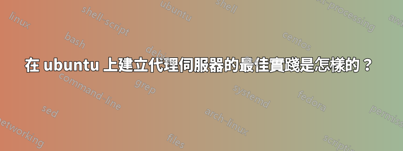 在 ubuntu 上建立代理伺服器的最佳實踐是怎樣的？