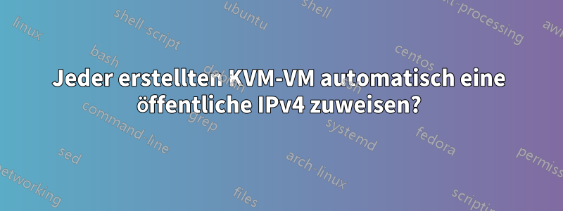 Jeder erstellten KVM-VM automatisch eine öffentliche IPv4 zuweisen?