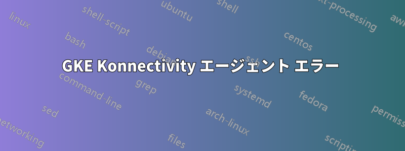 GKE Konnectivity エージェント エラー