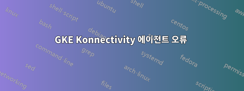 GKE Konnectivity 에이전트 오류