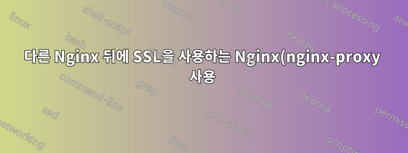 다른 Nginx 뒤에 SSL을 사용하는 Nginx(nginx-proxy 사용)