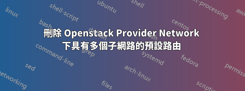 刪除 Openstack Provider Network 下具有多個子網路的預設路由