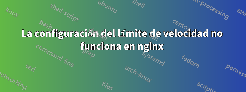 La configuración del límite de velocidad no funciona en nginx