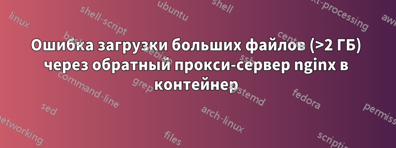 Ошибка загрузки больших файлов (>2 ГБ) через обратный прокси-сервер nginx в контейнер