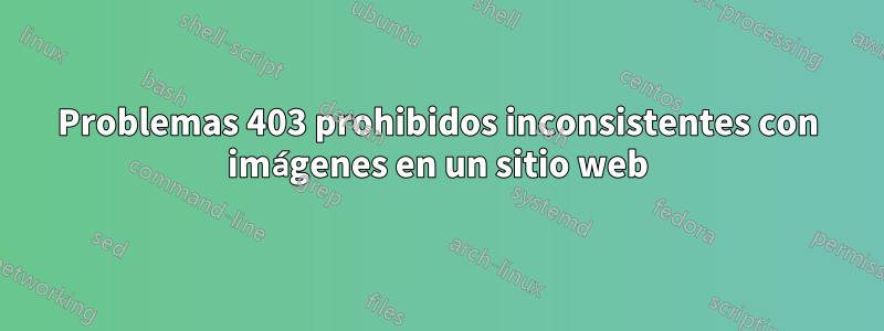 Problemas 403 prohibidos inconsistentes con imágenes en un sitio web