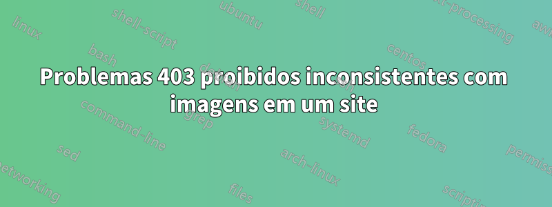 Problemas 403 proibidos inconsistentes com imagens em um site