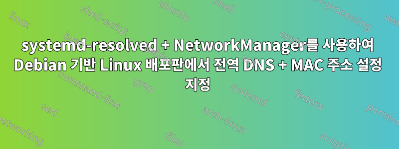 systemd-resolved + NetworkManager를 사용하여 Debian 기반 Linux 배포판에서 전역 DNS + MAC 주소 설정 지정