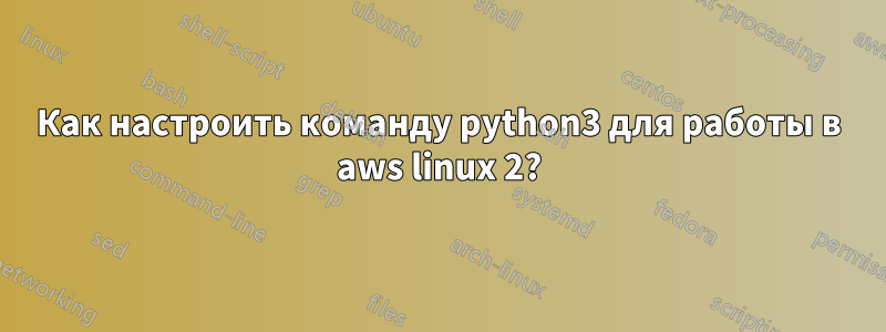 Как настроить команду python3 для работы в aws linux 2?