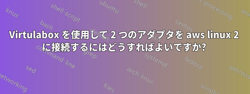 Virtulabox を使用して 2 つのアダプタを aws linux 2 に接続するにはどうすればよいですか?