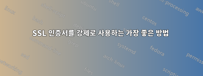 SSL 인증서를 강제로 사용하는 가장 좋은 방법