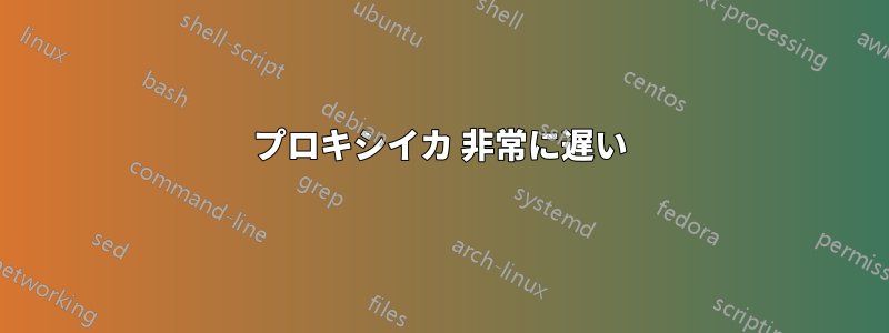 プロキシイカ 非常に遅い