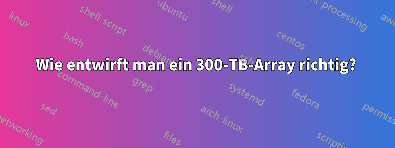 Wie entwirft man ein 300-TB-Array richtig?