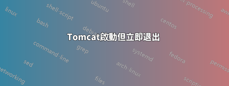 Tomcat啟動但立即退出