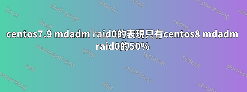 centos7.9 mdadm raid0的表現只有centos8 mdadm raid0的50%