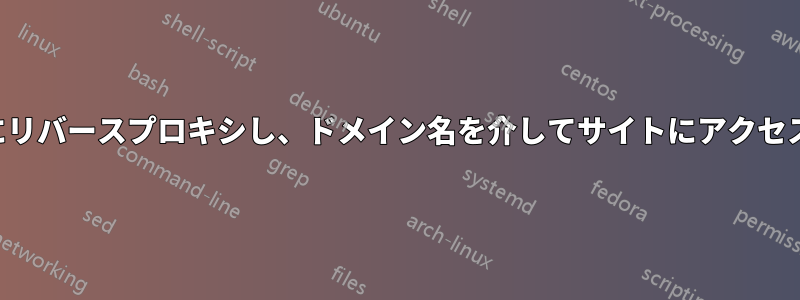 コンテナにリバースプロキシし、ドメイン名を介してサイトにアクセスする方法