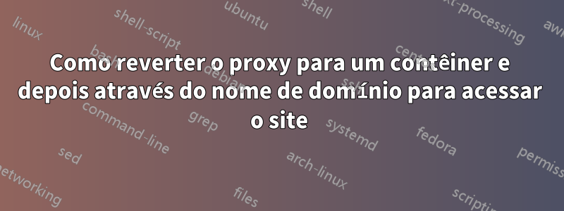 Como reverter o proxy para um contêiner e depois através do nome de domínio para acessar o site