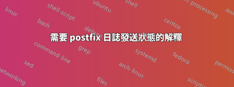 需要 postfix 日誌發送狀態的解釋