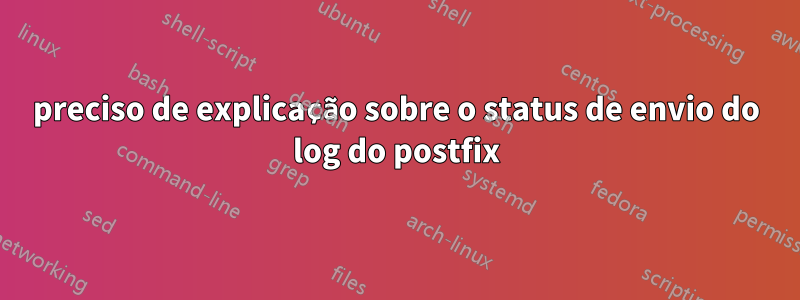 preciso de explicação sobre o status de envio do log do postfix