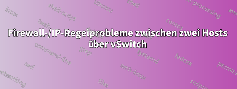 Firewall-/IP-Regelprobleme zwischen zwei Hosts über vSwitch