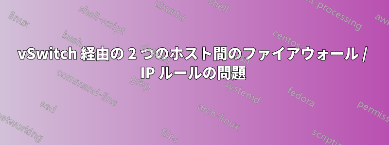 vSwitch 経由の 2 つのホスト間のファイアウォール / IP ルールの問題