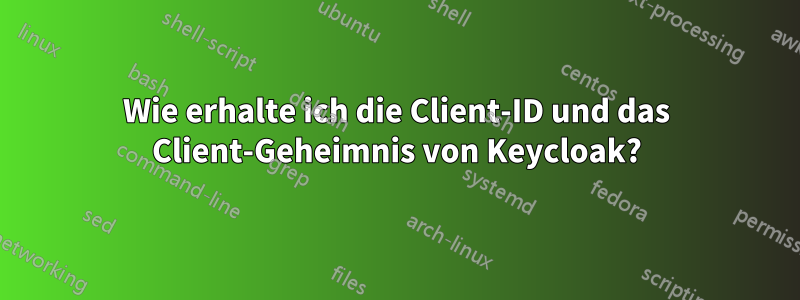 Wie erhalte ich die Client-ID und das Client-Geheimnis von Keycloak?