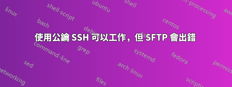 使用公鑰 SSH 可以工作，但 SFTP 會出錯