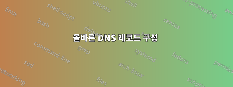 올바른 DNS 레코드 구성