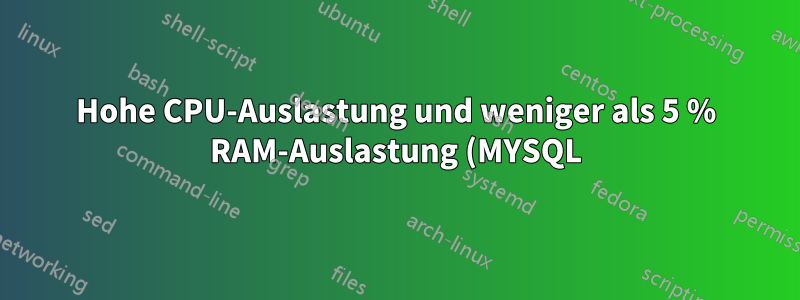 Hohe CPU-Auslastung und weniger als 5 % RAM-Auslastung (MYSQL). Sollte ich weitere CPU-Kerne hinzufügen?