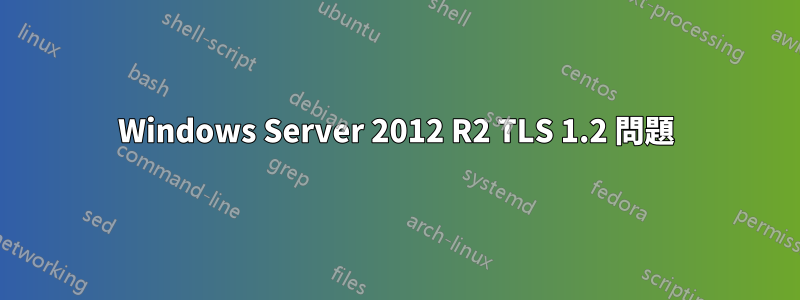 Windows Server 2012 R2 TLS 1.2 問題