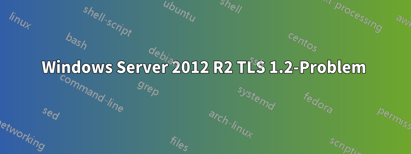 Windows Server 2012 R2 TLS 1.2-Problem