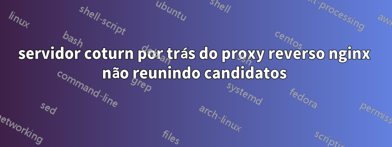 servidor coturn por trás do proxy reverso nginx não reunindo candidatos