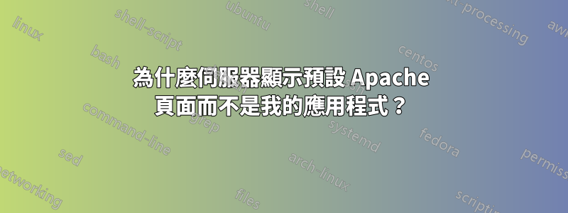 為什麼伺服器顯示預設 Apache 頁面而不是我的應用程式？