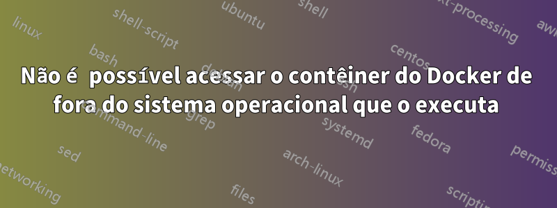 Não é possível acessar o contêiner do Docker de fora do sistema operacional que o executa