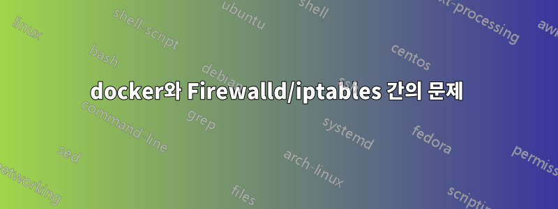 docker와 Firewalld/iptables 간의 문제