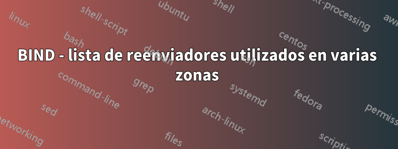 BIND - lista de reenviadores utilizados en varias zonas