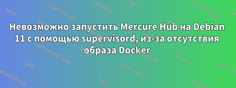 Невозможно запустить Mercure Hub на Debian 11 с помощью supervisord, из-за отсутствия образа Docker