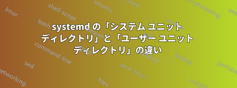 systemd の「システム ユニット ディレクトリ」と「ユーザー ユニット ディレクトリ」の違い