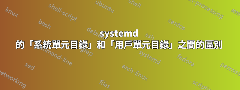 systemd 的「系統單元目錄」和「用戶單元目錄」之間的區別