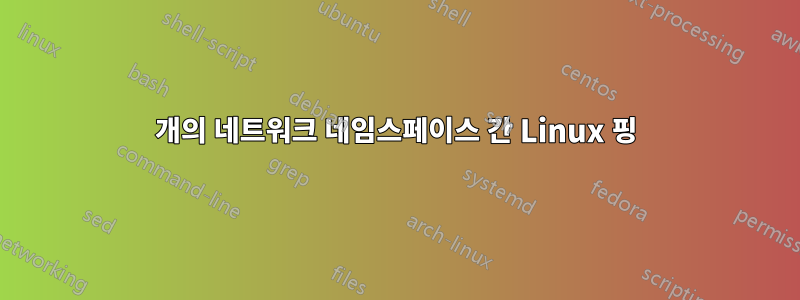 2개의 네트워크 네임스페이스 간 Linux 핑