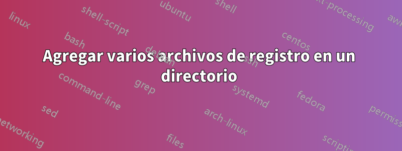 Agregar varios archivos de registro en un directorio