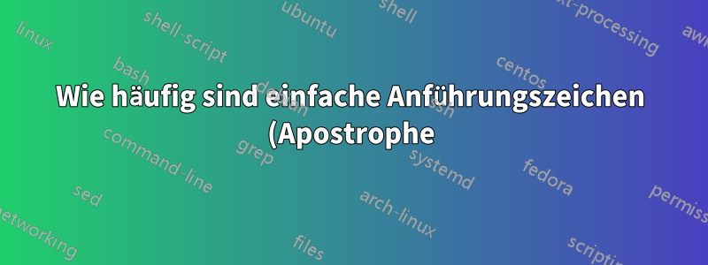 Wie häufig sind einfache Anführungszeichen (Apostrophe) in Windows-Benutzernamen? Und in Irland?