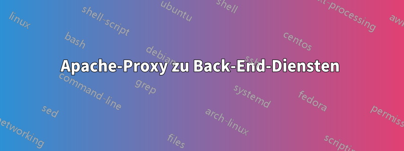 Apache-Proxy zu Back-End-Diensten