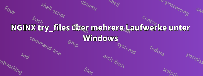 NGINX try_files über mehrere Laufwerke unter Windows